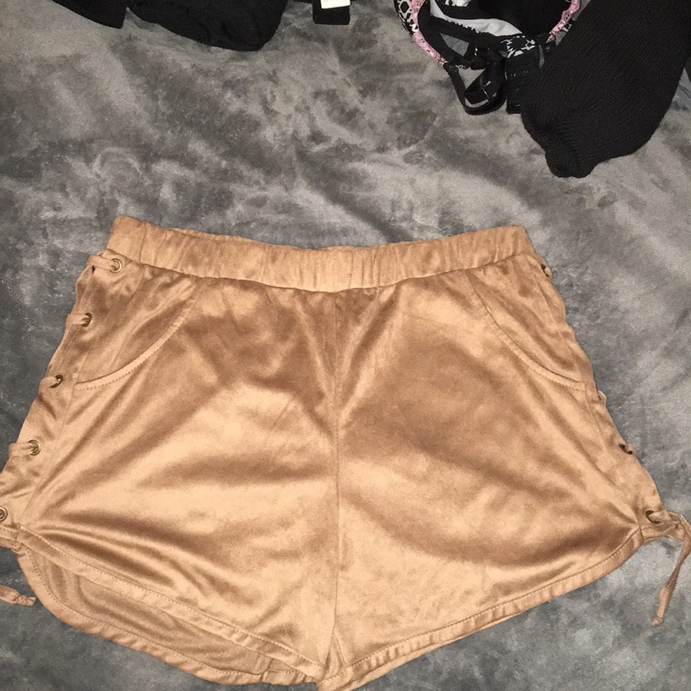 Fringe Tie Up Side Shorts